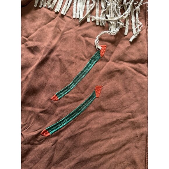 John Moon Shirt Women Medium Brown Texas‎ Western Floral Fringed Cowgirl Rodeo - Picture 6 of 11